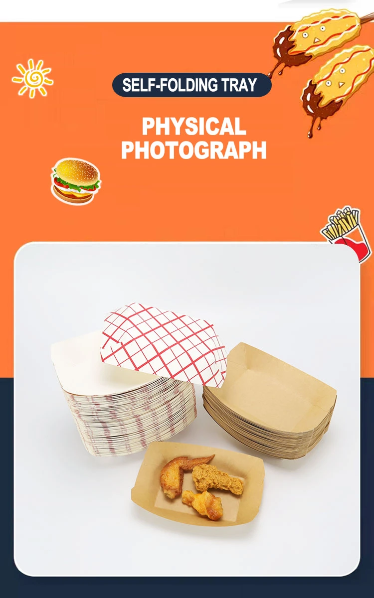 Printed Paper Food Boat Tray